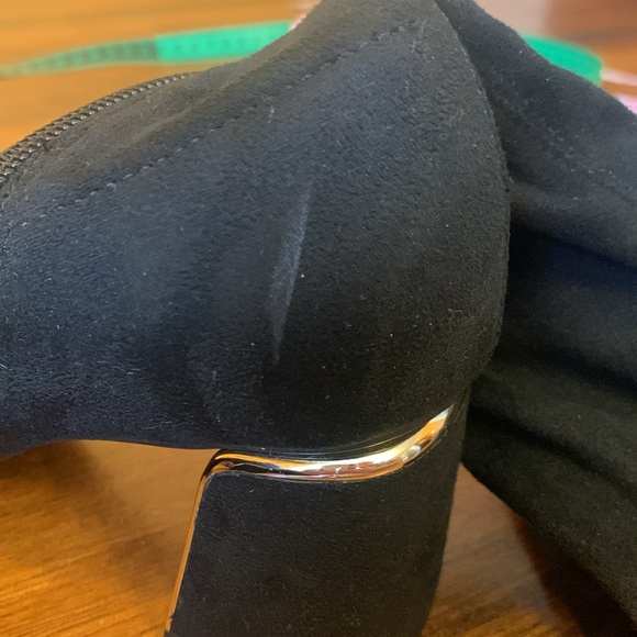 Zara basic NWT over the knee boots. Black euro 35 USA 4.5/5 women’s gold trim - Picture 4 of 15